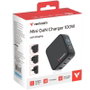 Verbatim Mini GaN Charger 100W con pantalla TFT y 3 puertos (EU/UK/US) de color Negro